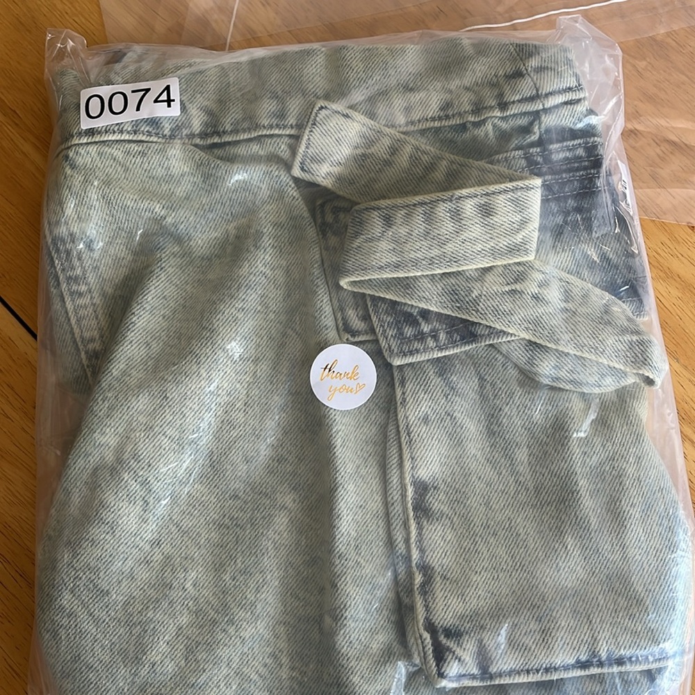 NWT PrettyLittleThing Lite Blue Wash Corset Panel Denim Mini Dress Size 6 - Picture 9 of 10